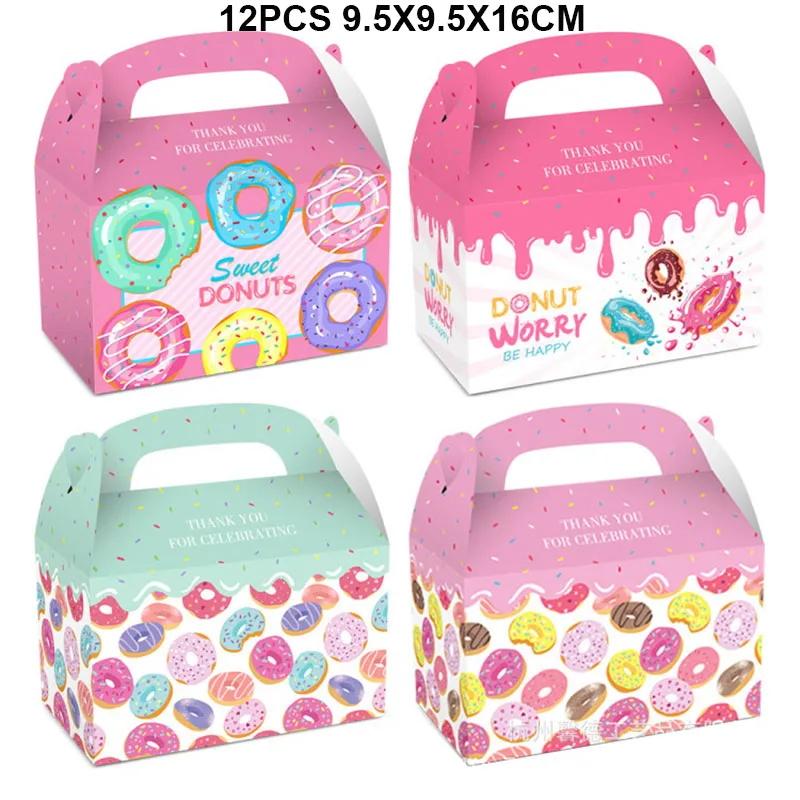 Donut Themed Birthday Tableware Set Pink Donuts Paper Napkin Plate Cup Tablecloth Donut Grow Up Birthday Party Baby Shower Decor