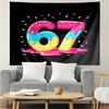 Energy Number 67 Design Tapestry Hanging for Bedroom,Livingroom, Playroom,Decor Art Room Wall Tapestry Holiday and Birthday Gifts