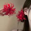 1/2/3Pcs Girl Hairpin Tassel Hair Accessory with Flowing Metal Chain Hibiscus Flower Design Lightweight Handmade Hair Clips