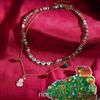 European & American Christmas Reindeer Beaded Bracelet: Creative Women's Holiday Jewelry