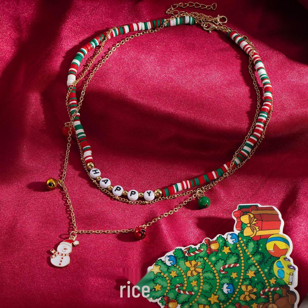 European & American Christmas Reindeer Beaded Bracelet: Creative Women's Holiday Jewelry