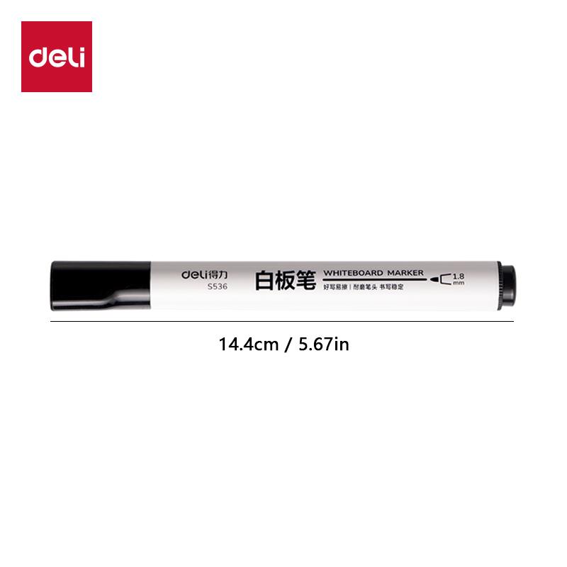 Deli Erasable Training Water-based Whiteboard Marker Chisel Tip for Drawing And Writing On Boards