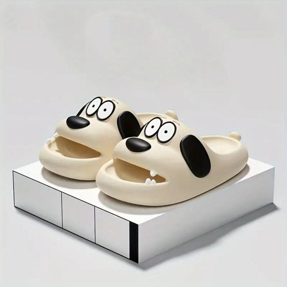 Cartoon Dog Pillow Slides Adorable EVA Slippers Casual Comfortable Sandals  Indoor/Outdoor