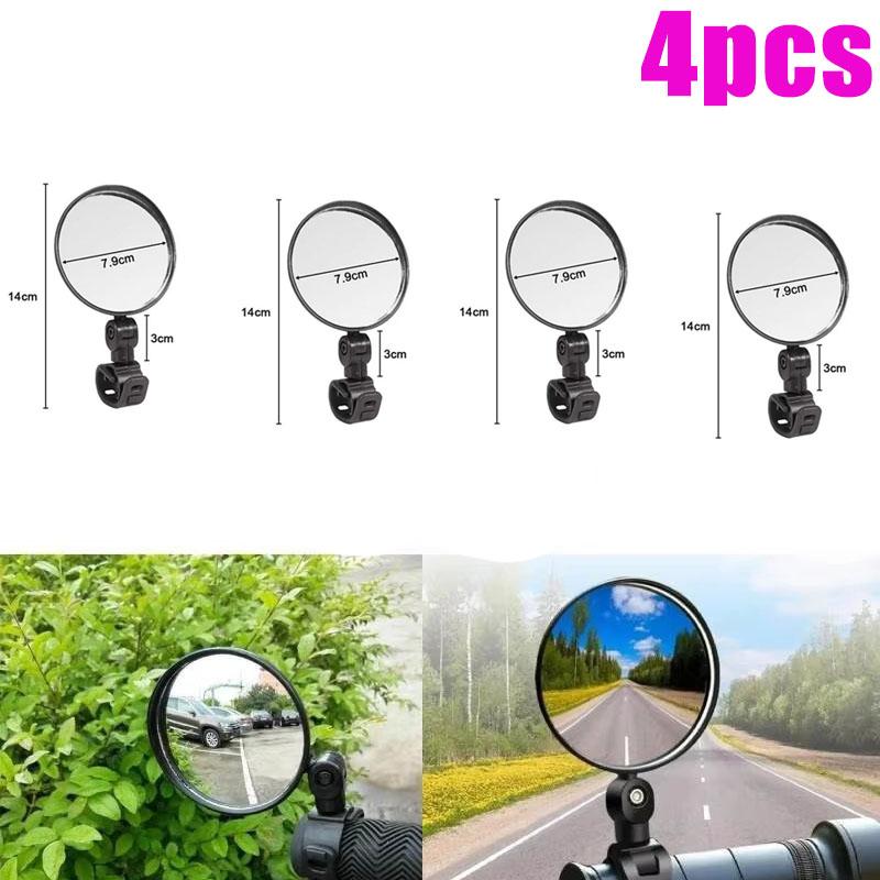Bicycle Rearview Mirror 360 Rotate Adjustable Bike Rear View Mirror Wide-Angle Road Cycling Handlebar Universal MTB Accessories