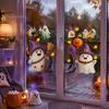 Shop Window Displays 2Pcs Cute Ghost Halloween Static Stickers, PVC Waterproof Cartoon Pumpkin Bat And Holiday Party Supplies Star Glass Decals,