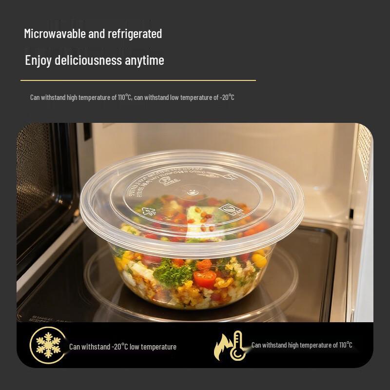 450ml Round Disposable Food Containers with Lids