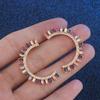 South American Jewelry Brazilian Glass Stone Color Matching Earrings Versatile Simple Geometric Zircon Earrings