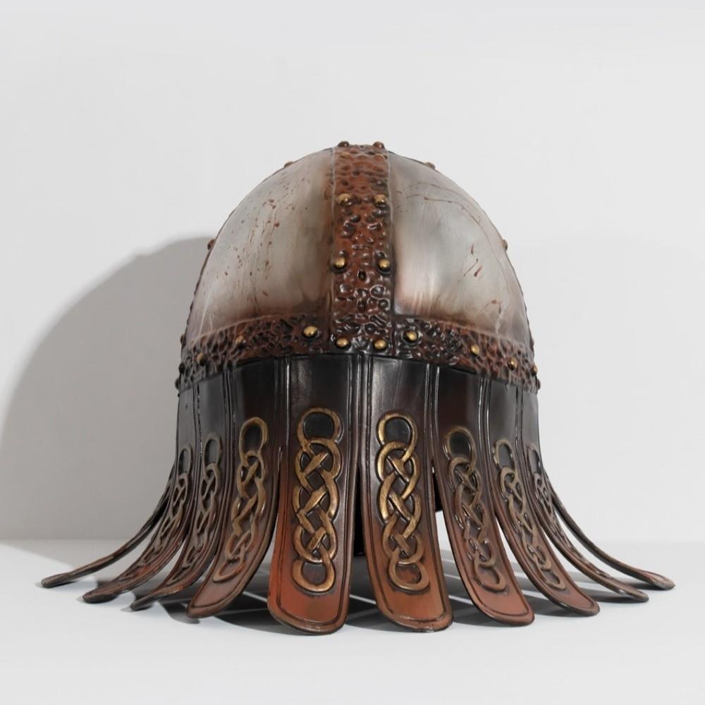 Vintage Viking Horn Hat Helmet Head Ornament Realistic Medieval Warrior Knight Hat Dress Up Renaissance Decorative Mask Headgear