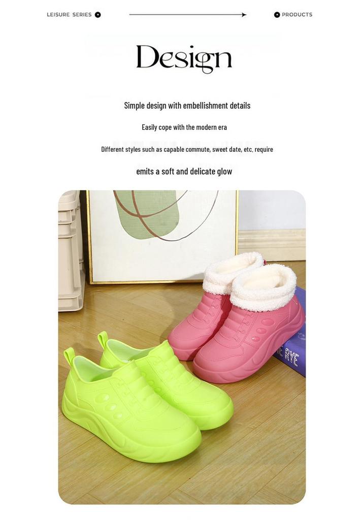Women's Lightweight Korean Style Low-Top Waterproof Rain Boots with Hidden Heel - Non-Slip, Wear-Resistant, All-Season Outdoor Footwear
