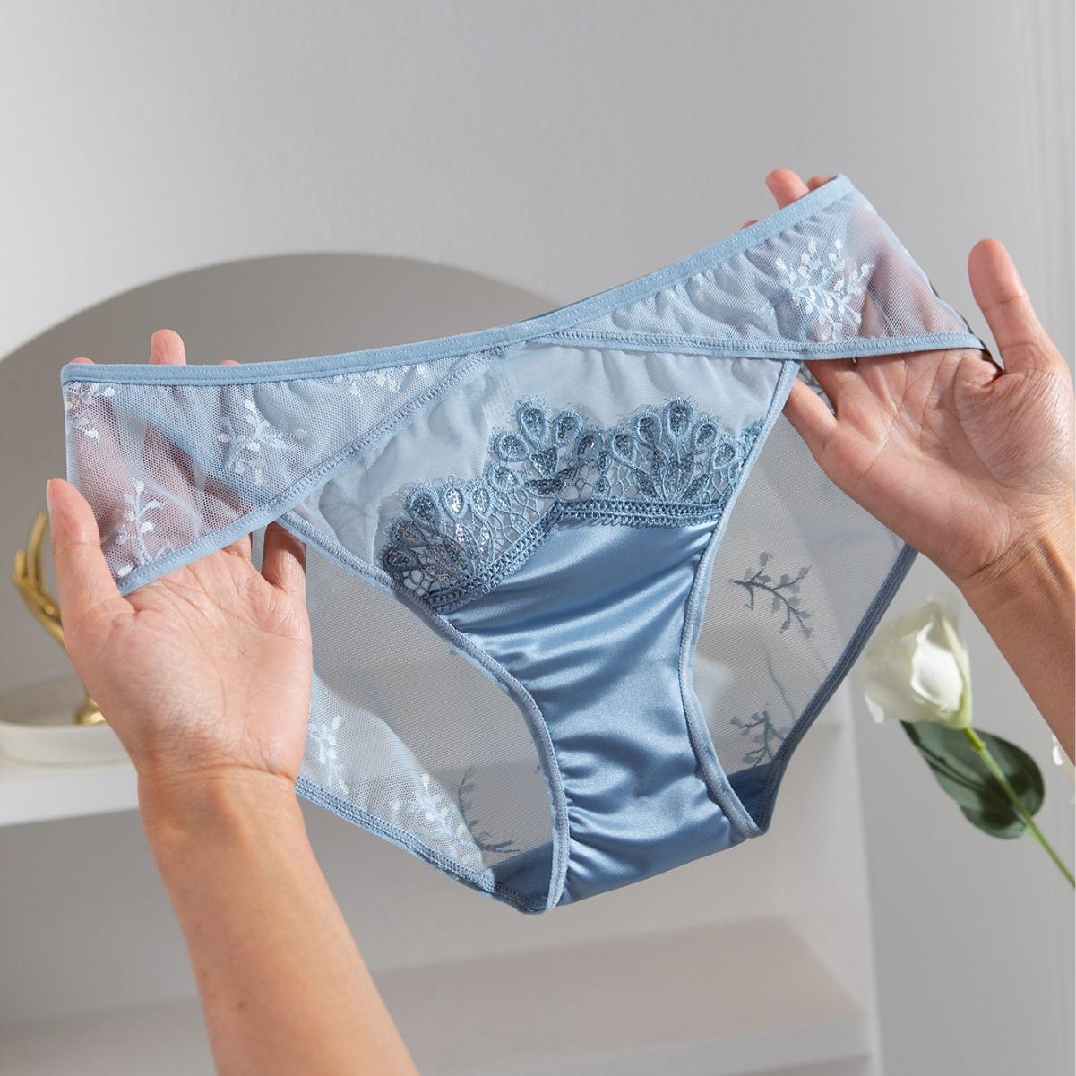 

Water Soluble Lace Panties with Sexy and Breathable Triangular High Elasticity Women’s Panties L білий