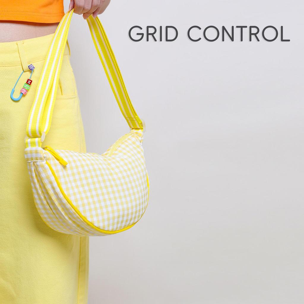 Checkered Dumpling Bag for Commuting Women, Trendy Crossbody Bag, Lightweight Small Crossbody Bag