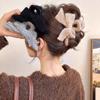 Autumn and Winter Plush Bow Grab Clip Wool Claw Clip Simple Knitted Bow Plush Hair Claw Handmade Hair Accessories for Women