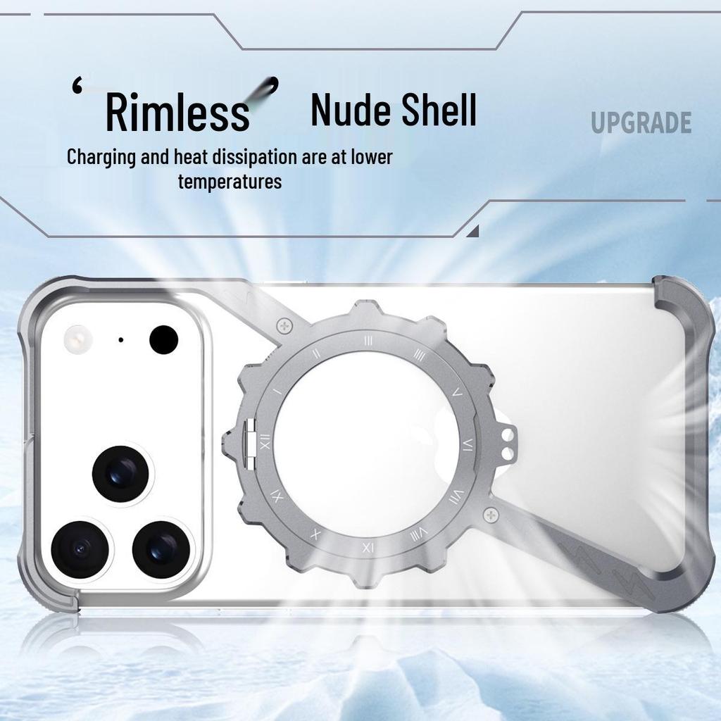 Gear Z Metal Case with Rotating Stand for iPhone 17 Pro Max and iPhone 16 Pro - Drop-Proof with Heat Dissipation