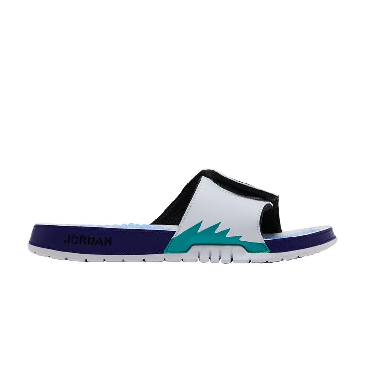 Jordan Hydro 5 Retro Slide White New Emerald Grape Ice Black 40