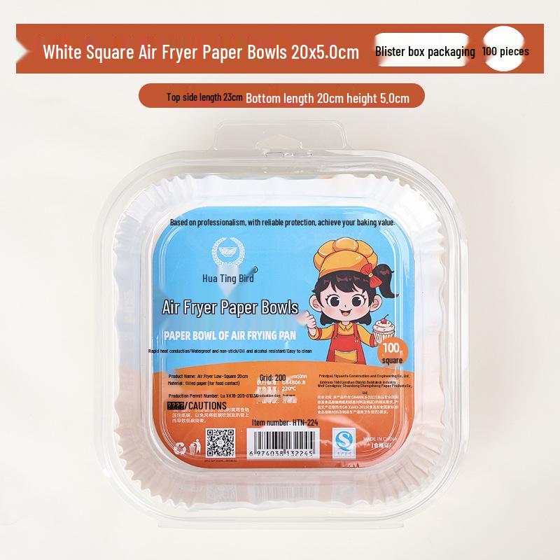 Ölbeständige Heißluftfritteusen- und Ofen-Papierbecher - Lebensmittelqualität, Runde Silikon-Backmatten