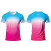 Colorful Gradient Graphic Sports T Shirts Summer Fashion Streetwear 3D Printed Fitness T-shirts Loose Breathable Unisex Tees