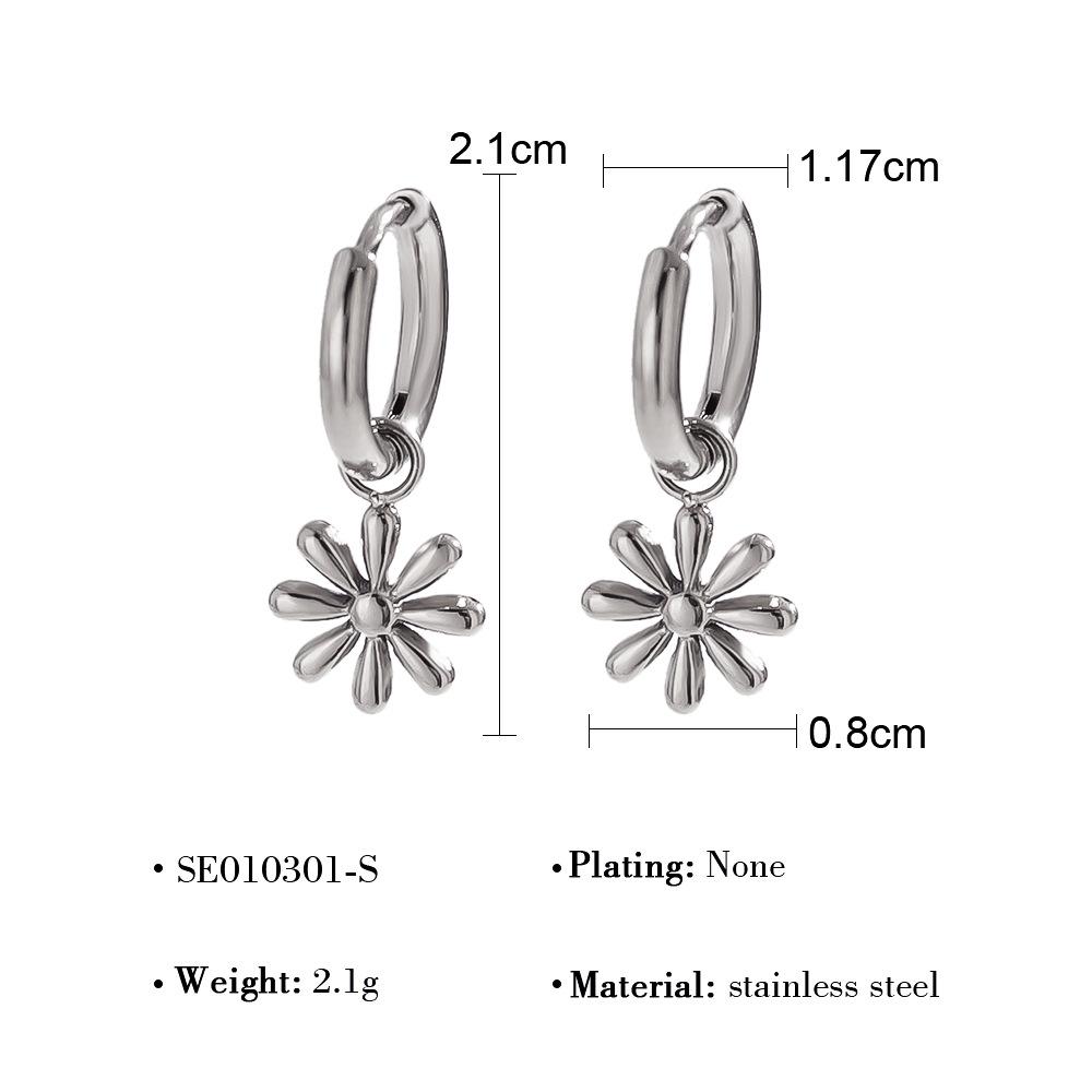 European American Style Minute Geometric Ear Buckle Fan-shaped Butterfly Diamond-encrusted Stainless Steel PVD Gold Earrings