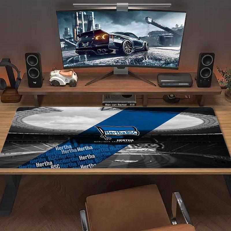 Hertha BSC Large Size Mouse Pad Large Gaming Table Cushion Non-slip Laptop Tablet Big Mousepad XXL Mat Mini PC Playmat With Lock edge