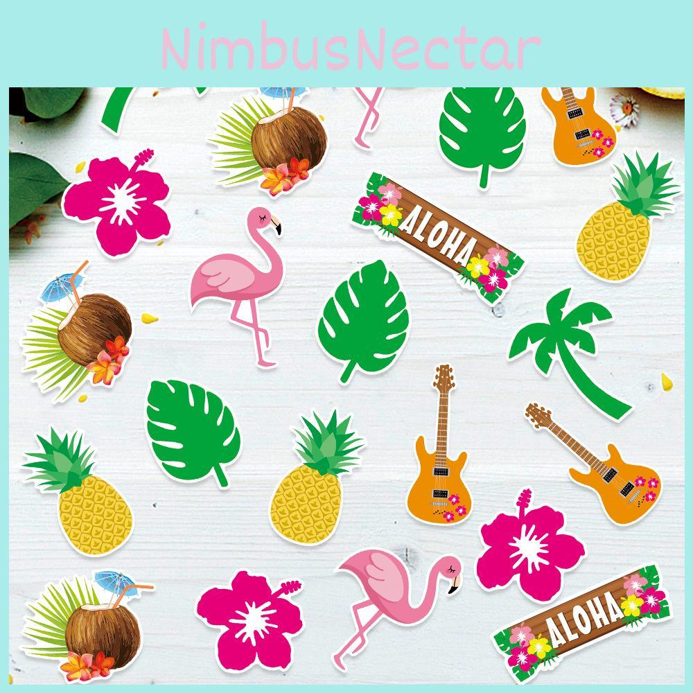 Pineapple Flamingo Coconut Guitar Pattern Confetti Birthday Party Decoration