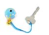 Flower Chirimen Kaleidoscope Japanese Pattern Chirimen Bell Strap Keychain [ZOOM] (Sky Blue)