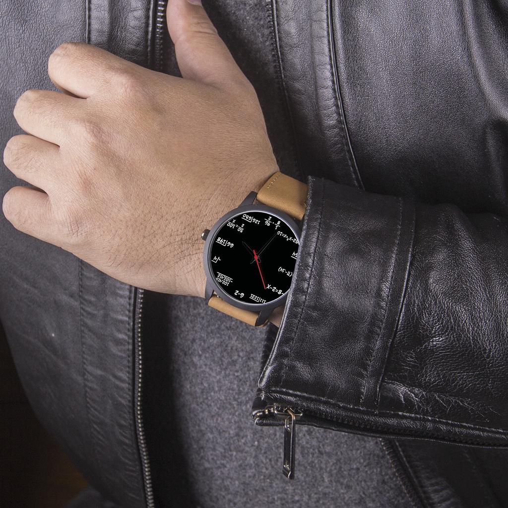 Decorative Quartz Wrist Men's Watch Mathematical Formula Design Campus Punk Cool Style Gift Souvenir For Student Children
