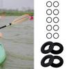 4Pcs Kayak Paddle Drip Rings, Water Retaining PVC Black Protection Shaft