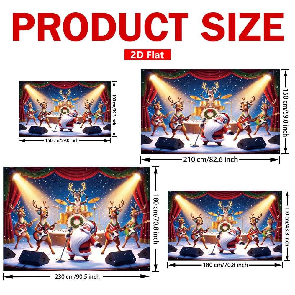 1Pcs Merry Christmas Sanctuary Wall Hanging Decoration Background Xmas Backdrop Decorations For Photo Studio Photo Booth Party