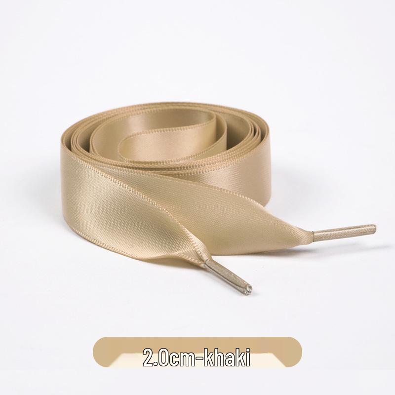 Candy Color Double-Sided 2cm Silk Shoelaces for Casual Shoes & Air Force 1