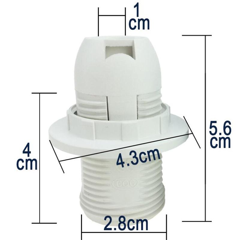 E14 Light Bulb Lamp Holder Base Socket Lampshade Collar Splitter Screw Converter Black White for Home LED Lighting