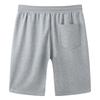Men's Cotton Casual Elastic Waist Shorts - Breathable, Sweat-Absorbent, Solid Color for Sports, Beach, & Home
