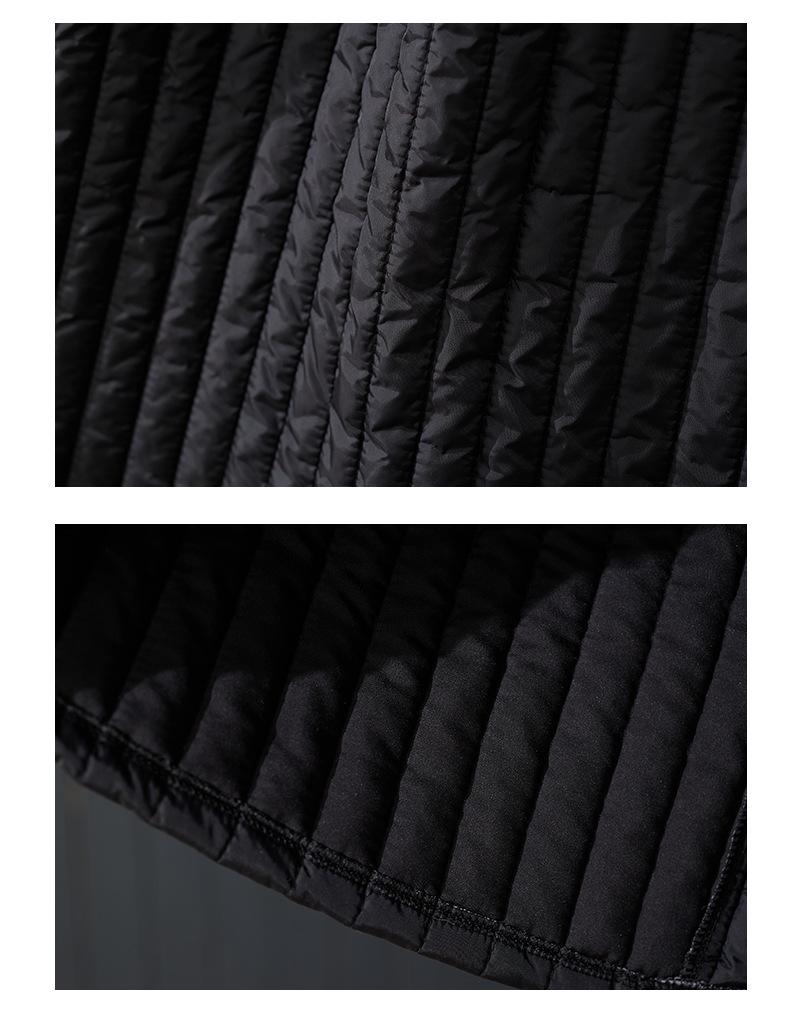 2025 Autumn/Winter Women's Striped Padded Half-Skirt: Elastic Waist, Solid Color A-Line Cotton Design.