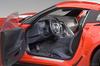 AUTOart 1/18 Scale Chevrolet Corvette C7 Grand Sport Red with White Stripes and Black Hash Marks