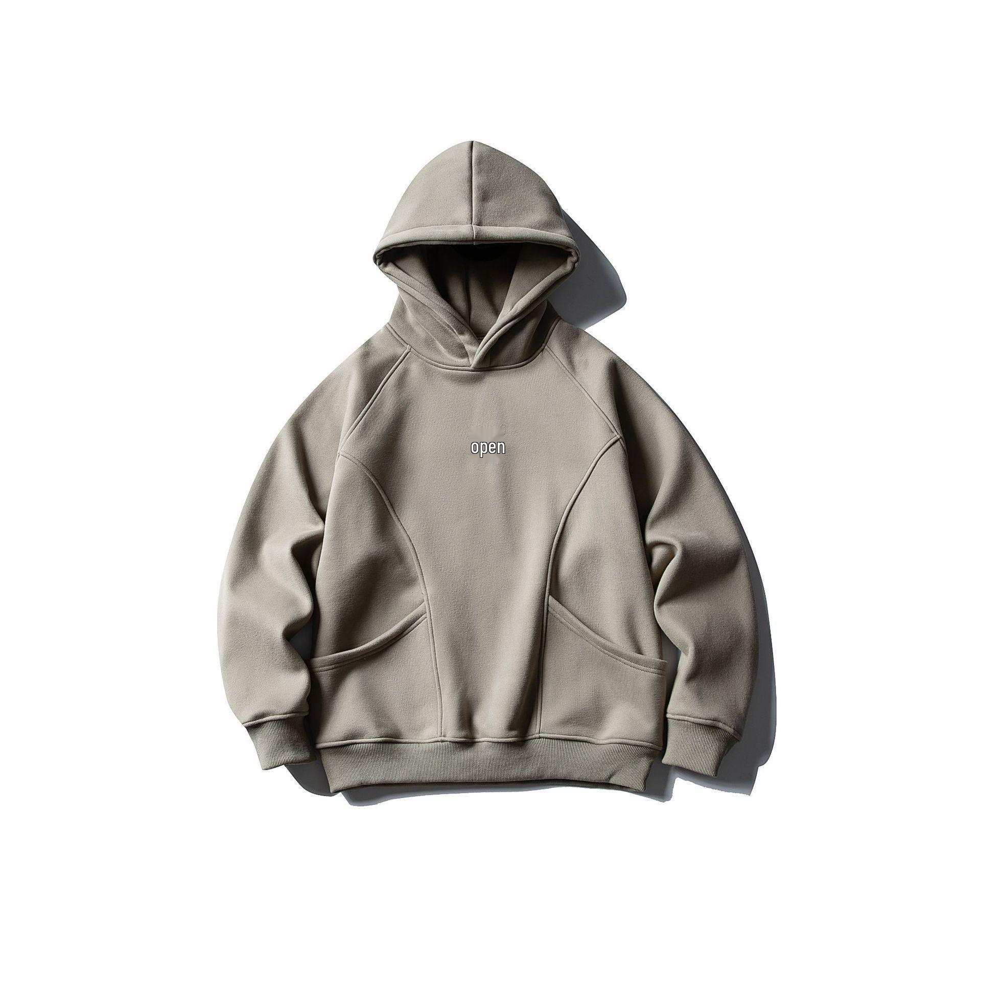 Унисекс толстовка с капюшоном в стиле пэчворк, тяжелая, уличный стиль - Модный осенний стиль для пар. M