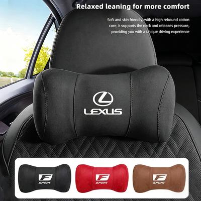 Car keychain/Car Interior Seat Suede Leather Bull Horn Headrest For Lexus F SPORT ES RX NX LS UX LM LX GX LC RZ IS CT LBX.