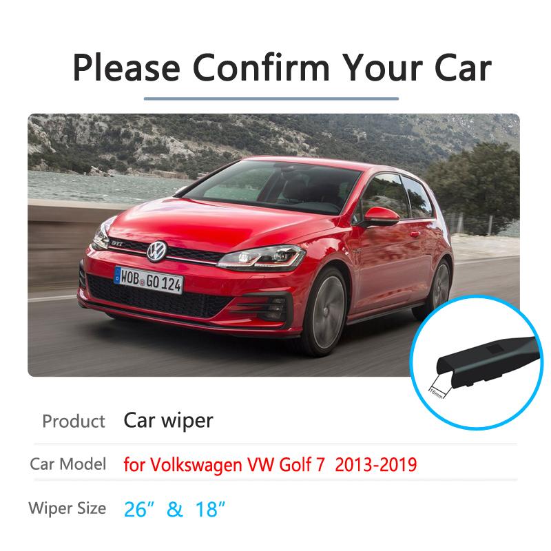 for Volkswagen VW Golf 7 MK7 2013~ Car Wiper Blade Windscreen Windshield Window Wipers Car Goods 2014 2015 2016 2017 2018