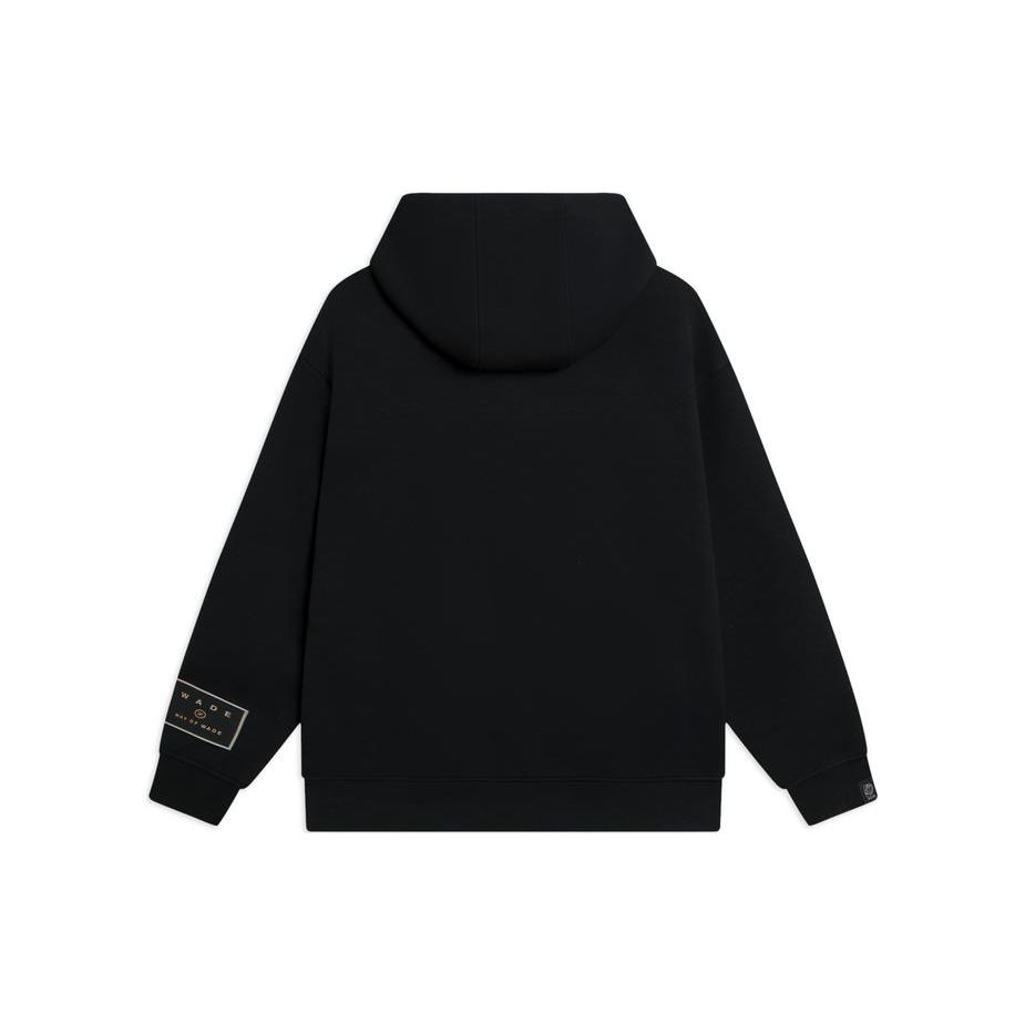 Li-Ning Basketball Series Solid Color Print Zip Hoodie Long Sleeve Men Tops Black AWDSC43-1