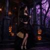 Black Tulle Cosplay Props Gothic Style Witch Hat Princess Magic Wand Home Decor
