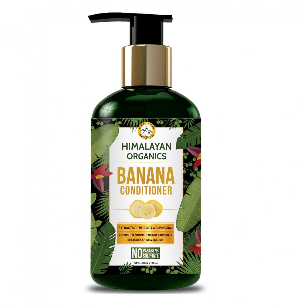 Conditioner for Dry and Frizzy Hair with Banana (300 Ml), Banana Conditioner, Himalayan Organics