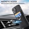 Cellphone Cover for iPhone 15,Card Holder Carbon Fiber Texture PU Leather+PC+TPU Phone Case with Ring Kickstand