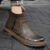 Herrenstiefel für Herren Chelsea-Stiefel aus Leder, hohe formelle Oxford-Schuhe