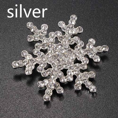Christmas Charming Water Diamond Diamond Christmas SnowFlake Brooch Christmas Gift
