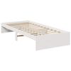 Łóżko Dzienne Bez Materaca Białe 75X190 Cm Lite Drewno Sosnowe