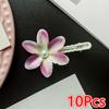 10Pcs Multicolor Duckbill Hair Clip Orchid Floral Hair Clip Gifts Side Bangs Clip  Hair Accessory