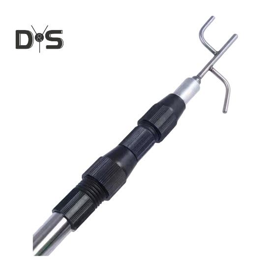 

Телескопический захват из нержавеющей стали с крюком для захвата, съемник для штор, сушилка для одежды, съемник для рыболовной сети, портативный грузовой захват для дома 150 - mm чёрный