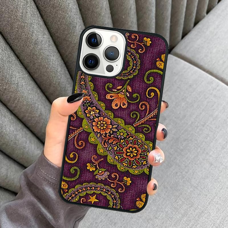 Floral Paisley Pattern Phone Case For iPhone 17 Air 16 16e 15 13 14 Pro Max 11 12 Plus 2022 MAX Shell Cover coque