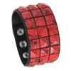 Comfortable Unisex Adjustable Square Stud Leather Bracelet Punk Rock Wristband for Men and Women Gift