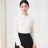 New Chinese Style Mandarin Collar Long Sleeve Top