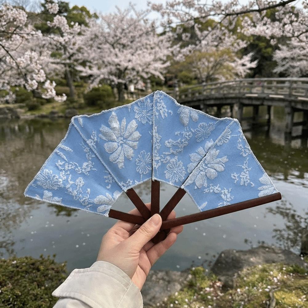 Hand Fan Embroidered Spanish Folding Fan Hanging Multipurpose Handmade Fan Portable Vintage Hand Cranked Fan Traditional Events