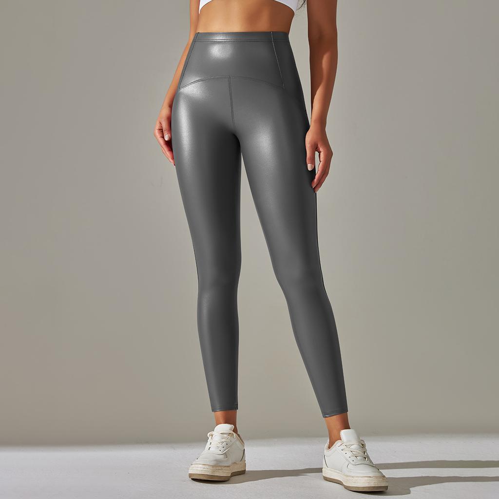 Women High Waist Booty Lifting PU Leather Leggings Ladies Autumn Winter Keep Warm Pencil Leggings