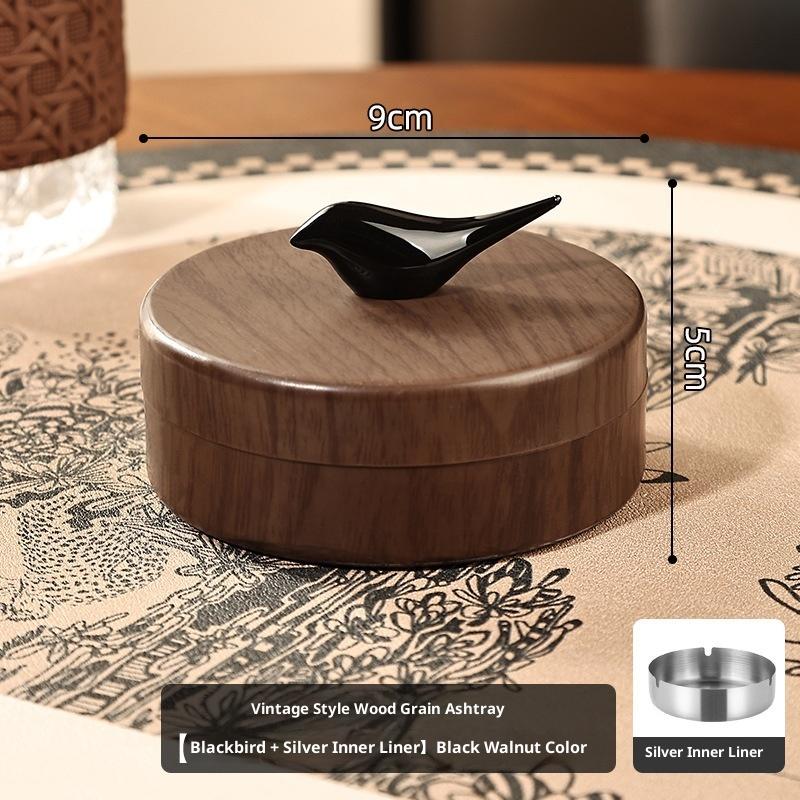 Bird Shaped Ashtray with Lid Prevents Ash Scattering Creative Design for Office and Home Desktop Use Large Capacity